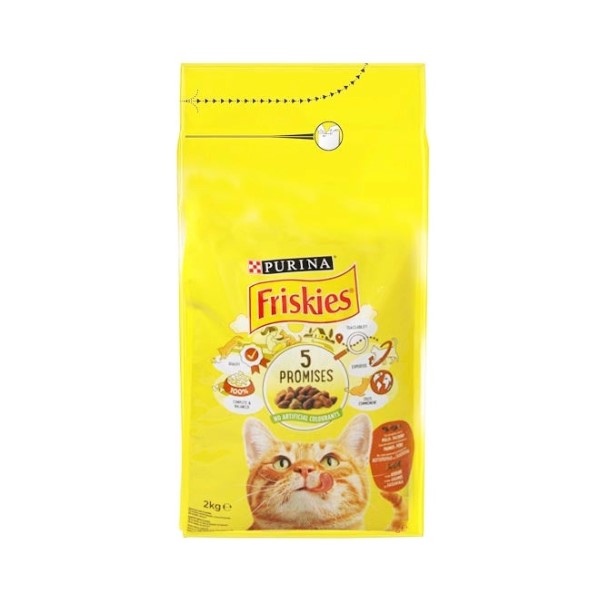 FRISKIES DRY CAT 2KG CHICKEN&TURKEY&VEG