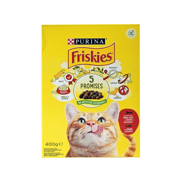 FRISKIES DRY CAT 400G BEEF&CHICKEN&VEG