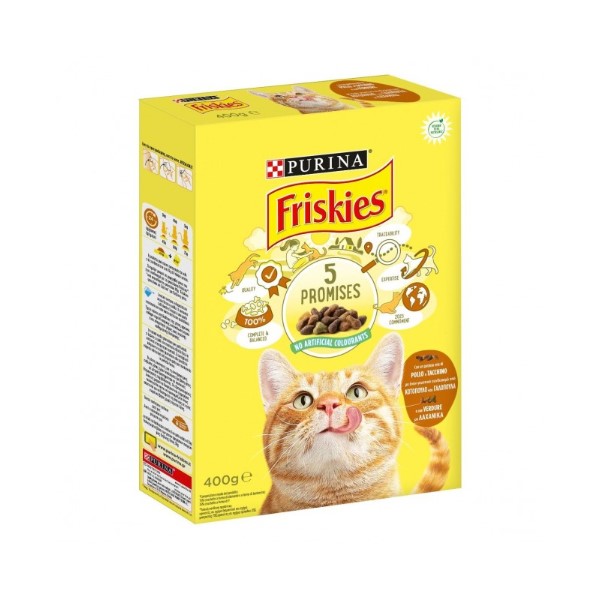FRISKIES DRY CAT 400G CHICKEN&TURKEY&VEG