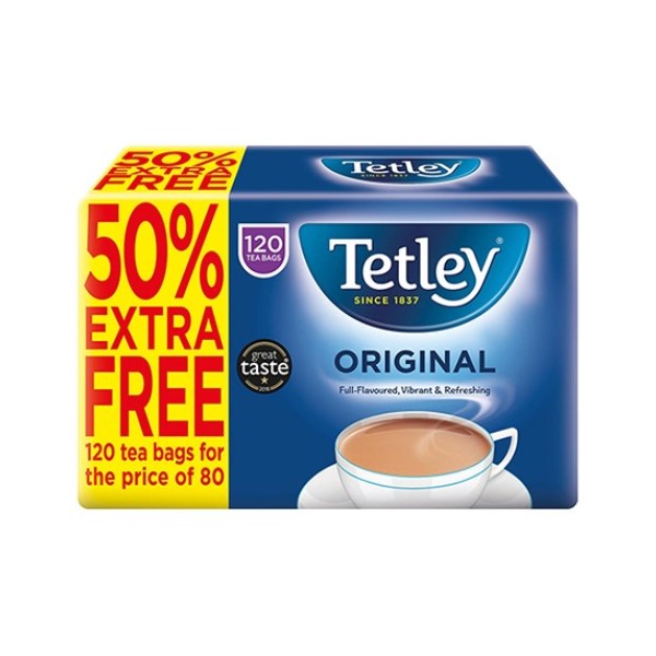 TETLEY TEABAGS 80+40FREE