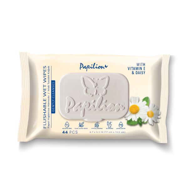 PAPILION BIO FLUSHABLE WIPES X44 STANDAR