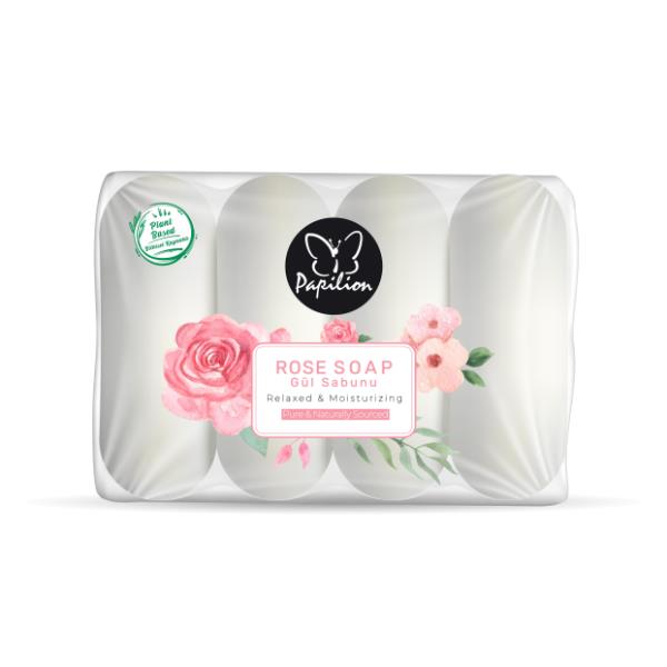 PAPILION SOAP BAR 4X70G ROSE