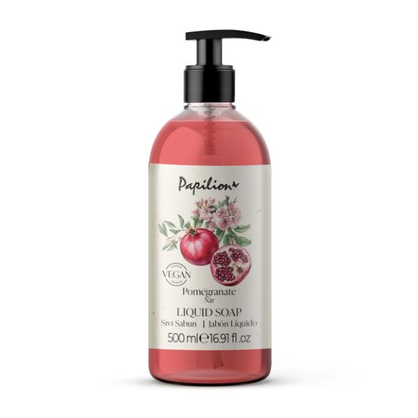 PAPILION LIQUID SOAP 500ML POMEGRANATE
