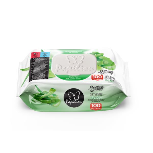 PAPILION WET WIPES X100 ALOE VERA