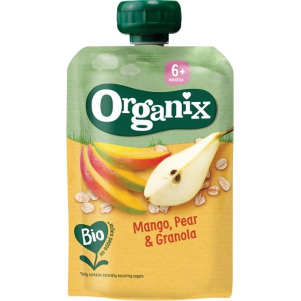 ORGANIX POUCH 6M MANGO/PEAR & GRANOLA